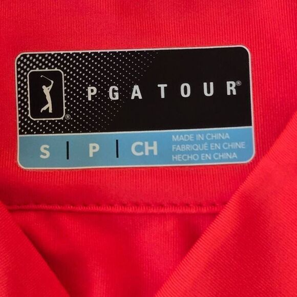 PGA Tour Womens Quarter Zip Long Sleeve Athletic Golf Shirt Top Coral Red Small - Picture 7 of 12